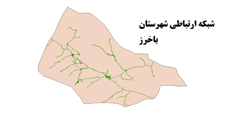 جدیدترین نقشه شیپ فایل راه های شهرستان باخرز + PDF