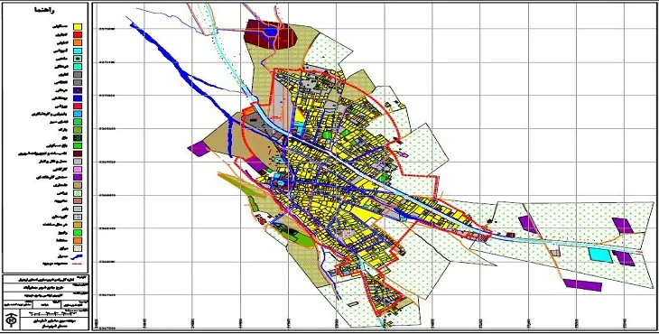 دانلود نقشه کاربری اراضی شهر جعفرآباد | وضع موجود+پیشنهادی