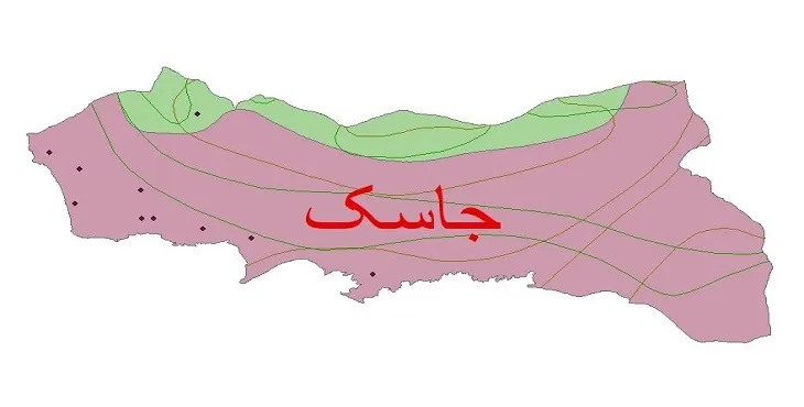 نقشه شیپ‌ فایل اقلیم‌شناسی شهرستان جاسک + 7 لایه اقلیمی