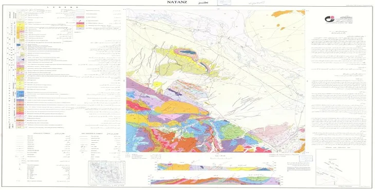 نقشه زمین‌ شناسی محدوده شهری نطنز + تصویر با کیفیت بالا