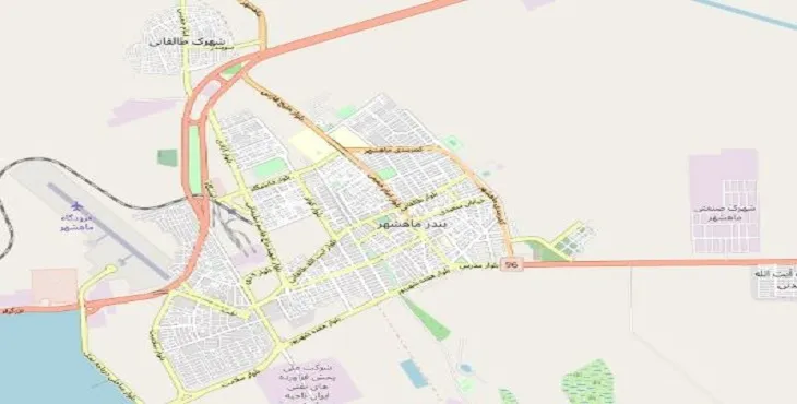 دانلود نقشه شهر بندر ماهشهر + pdf با کیفیت بالا
