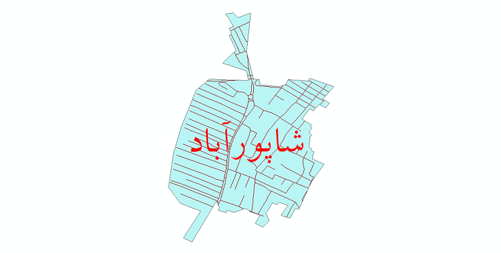 دانلود نقشه شیپ فایل شبکه معابر شهر شاپورآباد شهرستان برخوار سال 1401