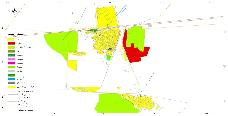 نقشه شیپ فایل (GIS) شهر سگزی سال 1404 + عکس با کیفیت
