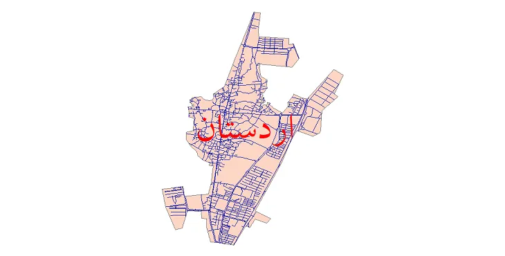 دانلود نقشه شیپ فایل شبکه معابر شهر اردستان