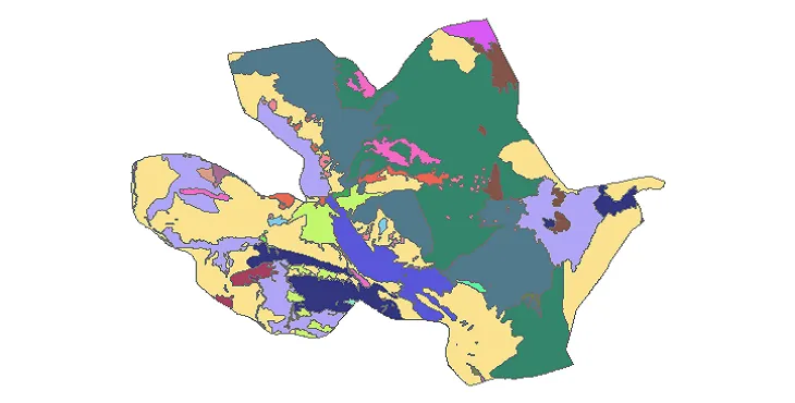 بروزترین نقشه شیپ فایل کاربری اراضی شهرستان زیرکوه + PDF