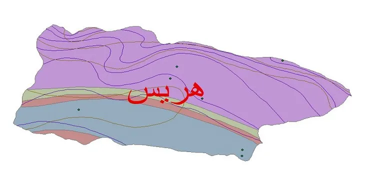 نقشه شیپ فایل اقلیمشناسی شهرستان هریس + 7 لایه اقلیمی