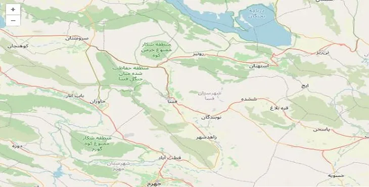 دانلود نقشه شهرستان فسا + pdf با کیفیت بالا