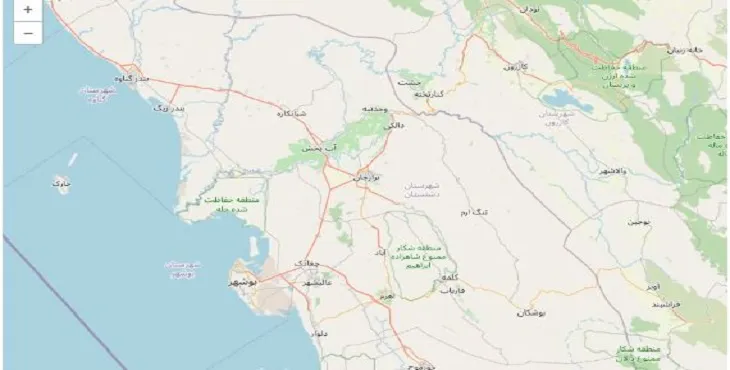 دانلود نقشه شهرستان دشتستان + pdf با کیفیت بالا