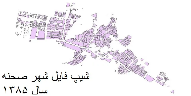 دانلود شیپ فایل بلوک آماری شهر صحنه