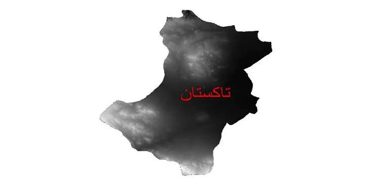 دانلود نقشه دم (DEM) شهرستان تاکستان | دقت 30 متر
