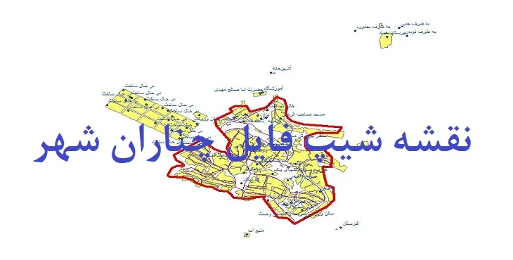 دانلود نقشه های شیپ فایل چناران شهر