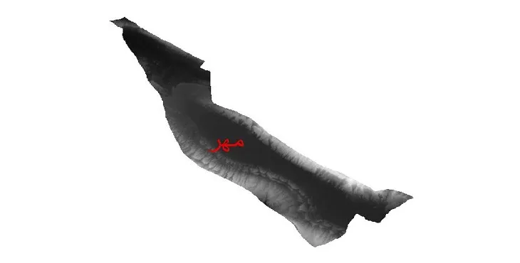 دانلود نقشه دم (DEM) شهرستان مهر | دقت 30 متر