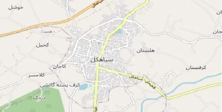 دانلود نقشه شهر سیاهکل + pdf با کیفیت بالا