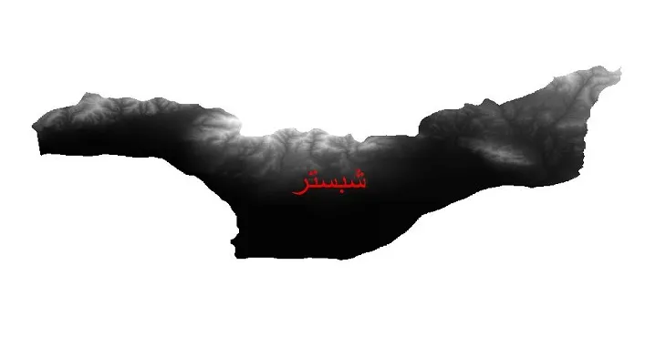 دانلود نقشه دم (DEM) شهرستان شبستر | دقت 30 متر