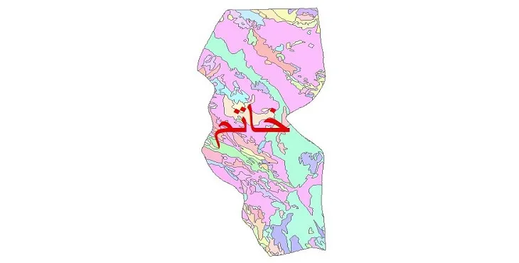 نقشه شیپ فایل (GIS) زمین‌ شناسی شهرستان خاتم