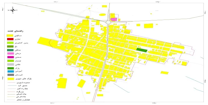 نقشه شیپ فایل (GIS) شهر نگار 1404 + عکس با کیفیت