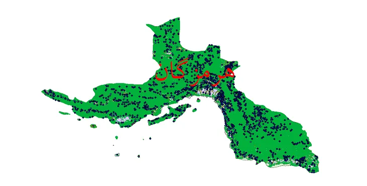 دانلود نقشه های شیپ فایل استان هرمزگان + کاملترین لایه GIS