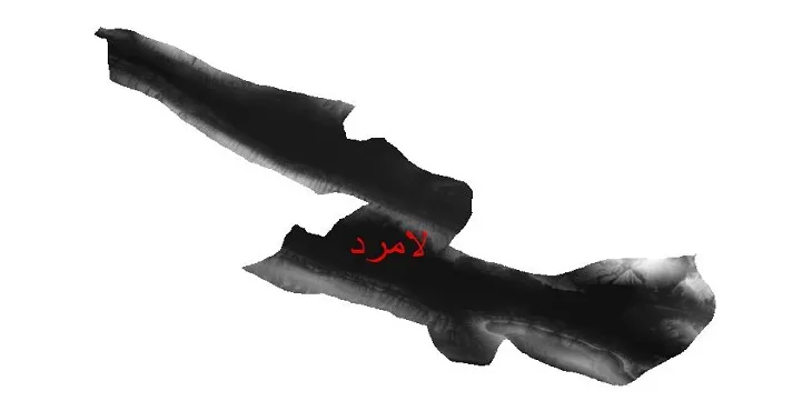 دانلود نقشه دم (DEM) شهرستان لامرد | دقت 30 متر