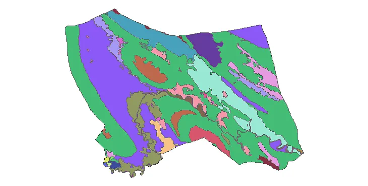 بروزترین نقشه شیپ فایل کاربری اراضی شهرستان دشتی + PDF