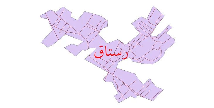 دانلود نقشه شیپ فایل شبکه معابر شهر رستاق