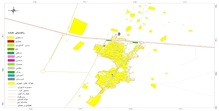 نقشه شیپ فایل (GIS) شهر سگزآباد 1404 + عکس با کیفیت