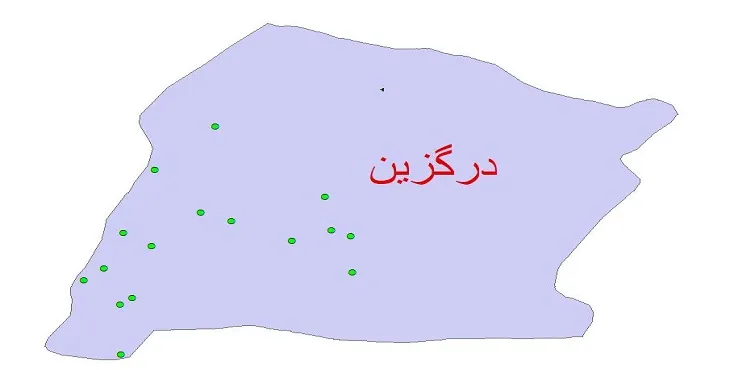 دانلود نقشه شیپ فایل کیفیت آب چاه های شهرستان درگزین