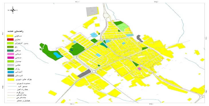 نقشه شیپ فایل (GIS) شهر گرمه 1404 + عکس با کیفیت