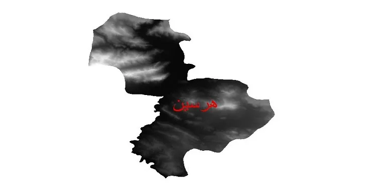 دانلود نقشه دم (DEM) شهرستان هرسین | دقت 30 متر