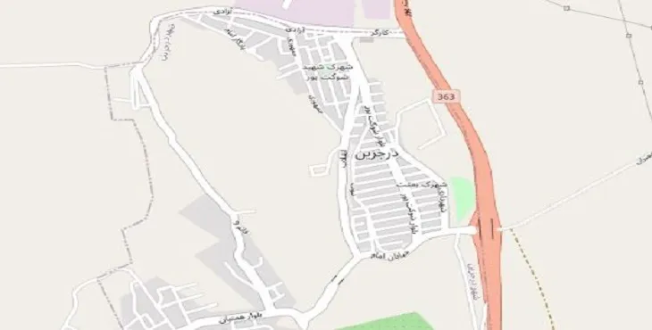 دانلود نقشه شهر درجزین + pdf با کیفیت بالا