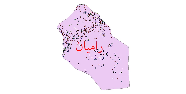 دانلود نقشه شیپ فایل جمعیت نقاط شهری و روستایی شهرستان رامیان از سال 1335 تا 1395