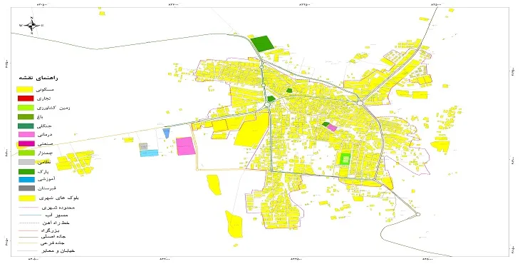 نقشه شیپ فایل (GIS) شهر بستک 1405 + عکس با کیفیت