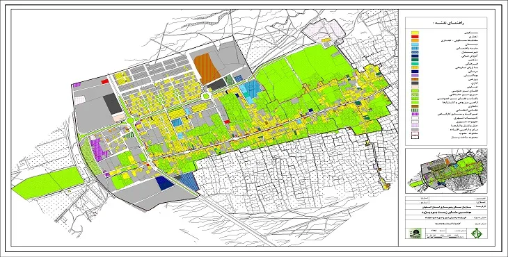 دانلود نقشه کاربری اراضی شهر مهاباد | وضع موجود+پیشنهادی