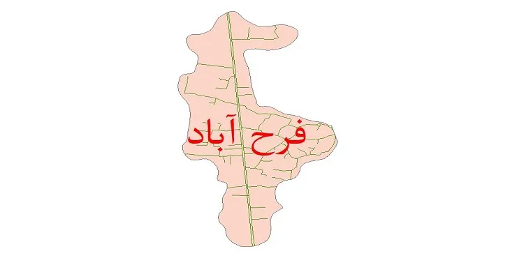 دانلود نقشه شیپ فایل شبکه معابر شهر فرح آباد