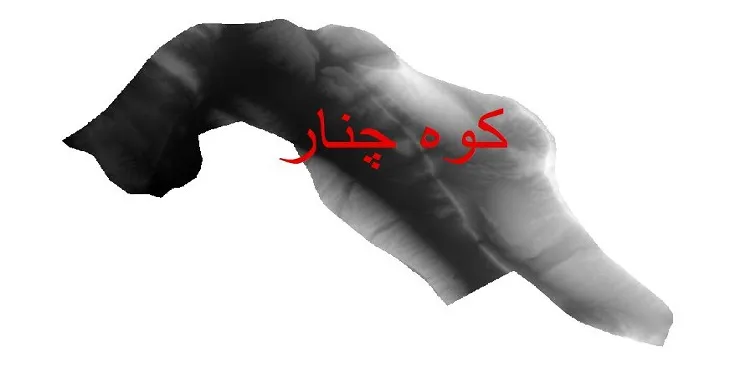 دانلود نقشه دم (DEM) شهرستان کوه چنار | دقت 30 متر