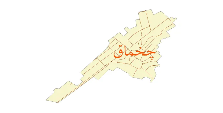 دانلود نقشه شیپ فایل شبکه معابر شهر چخماق