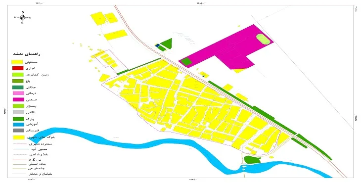 نقشه شیپ فایل (GIS) شهر الوان 1404 + عکس با کیفیت