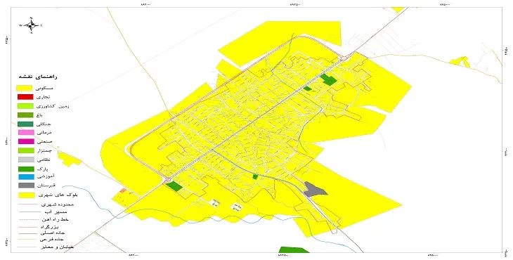 نقشه شیپ فایل (GIS) شهر گالیکش 1404 + عکس با کیفیت