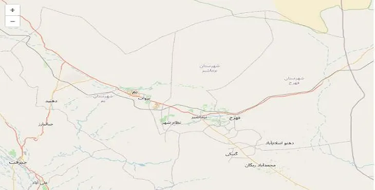 دانلود نقشه شهرستان بم + pdf با کیفیت بالا