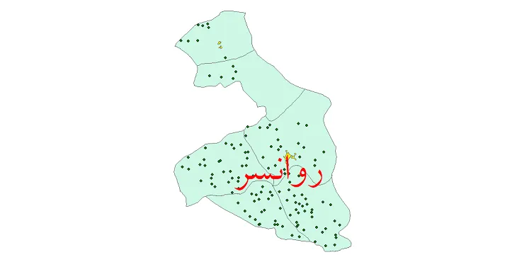 دانلود نقشه شیپ فایل (GIS) تقسیمات سیاسی شهرستان روانسر سال 1400