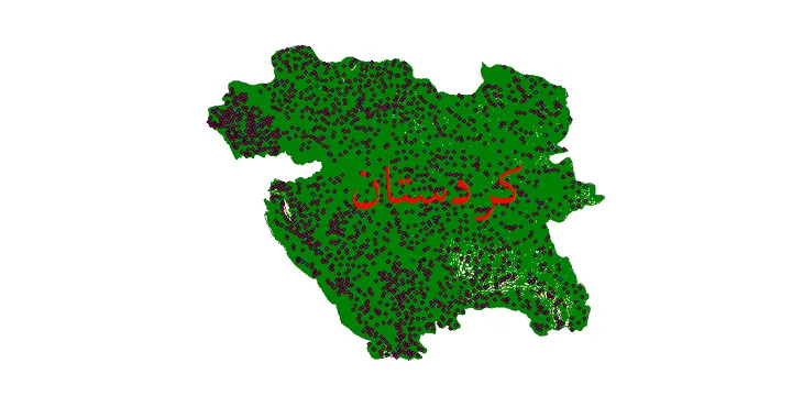 دانلود نقشه های شیپ فایل استان کردستان + کاملترین لایه GIS