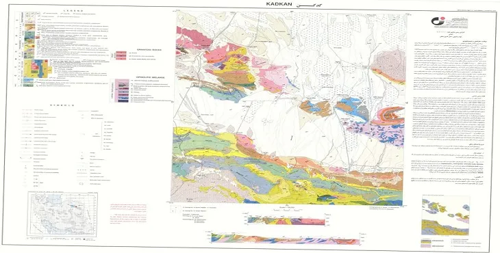 نقشه زمین‌ شناسی محدوده شهری کدکن + تصویر با کیفیت بالا