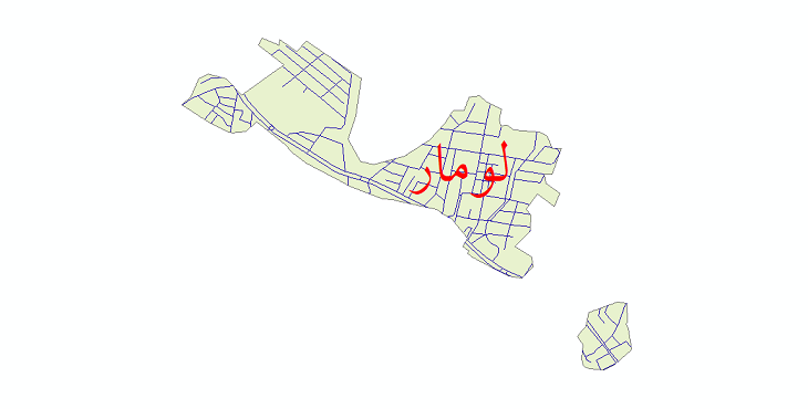 دانلود نقشه شیپ فایل شبکه معابر شهر لومار سال 1401