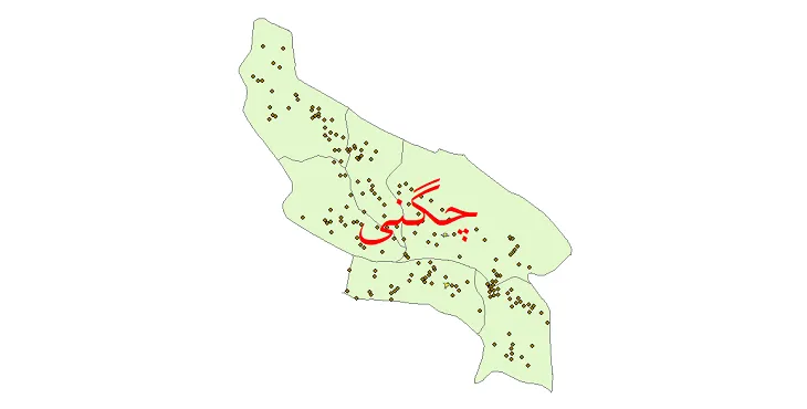دانلود نقشه شیپ فایل (GIS) تقسیمات سیاسی شهرستان چگنی سال 1400