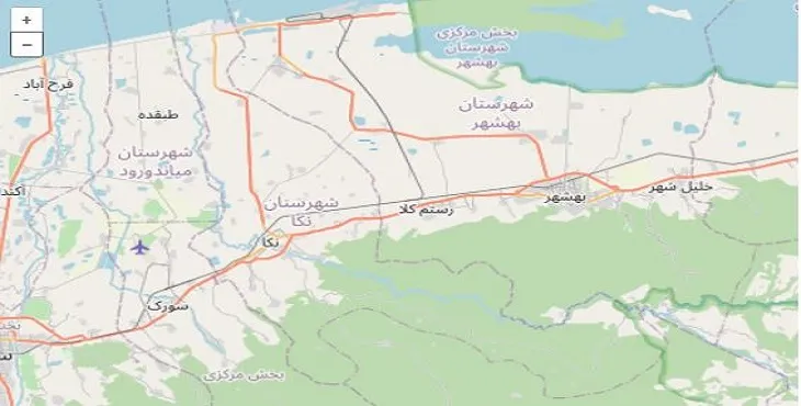 دانلود نقشه شهرستان نکا + pdf با کیفیت بالا