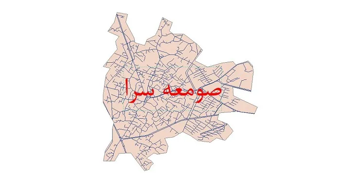 دانلود نقشه شیپ فایل شبکه معابر شهر صومعه سرا