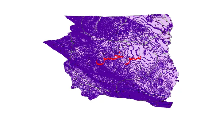 دانلود نقشه های شیپ فایل شهرستان سرخس + کاملترین لایه GIS