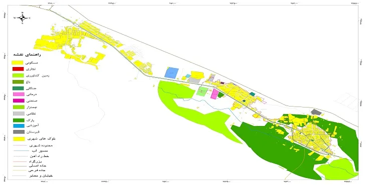 جدیدترین نقشه شهر بوانات | قابل چاپ + کیفیت بالا