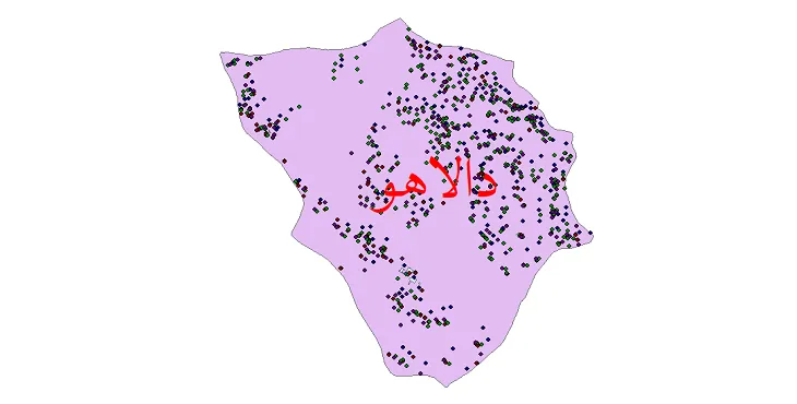 دانلود نقشه شیپ فایل جمعیت نقاط شهری و روستایی شهرستان دالاهو از سال 1335 تا 1395