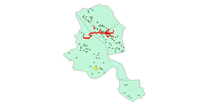 دانلود نقشه شیپ فایل (GIS) تقسیمات سیاسی شهرستان بهمئی سال 1400