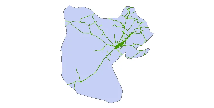 جدیدترین نقشه شیپ فایل راه های شهرستان فردوس + PDF